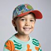 Milk&Moo Jungle Friends 4-6 Yaş Erkek Çocuk Şapkası – Turuncu Siperlikli, Nakış Aplikeli, Ayarlanabilir Yazlık Model. ürün görseli