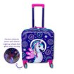 Picture of Milk&Moo Colorful Lighted Wheeled Rickshaw Kids Suitcase with 3D Ayris Design
