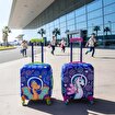 Picture of Milk&Moo Colorful Lighted Wheeled Rickshaw Kids Suitcase with 3D Ponix Design