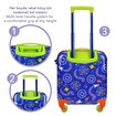 Picture of Milk&Moo Colorful Lighted Wheeled Rickshaw Kids Suitcase with 3D Ponix Design