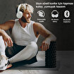 Moodix KO23BT1100W Bluetooth Kulaküstü Kulaklık Beyaz. ürün görseli