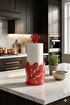 Picture of Mayer Decorative Floral Paper Towel Holder Red