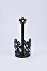 Picture of Mayer Decorative Floral Paper Towel Holder Black