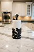 Picture of Mayer Decorative Floral Paper Towel Holder Black