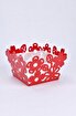 Picture of Mayer Decorative Floral Bread Basket Red