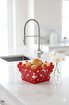 Picture of Mayer Decorative Floral Bread Basket Red