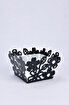 Picture of Mayer Decorative Floral Bread Basket Black