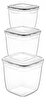 Picture of Plastart Fresh Box Deep Square 3-Pieces Set. (Lc-150,Lc-155,-Lc-160)