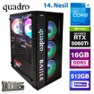 Quadro Battle IX5 14167 Gaming Masaüstü Bilgisayar 14. Nesil Intel Ci5 14400F/16gb DDR5/512GB NVME M.2 SSD /16GB Nvidia RTX5060Ti / Freedos . ürün görseli