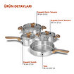 Serenk Definition 7 Parça Çelik Tencere Seti - 18/10 Paslanmaz Çelik, Kapsül Taban. ürün görseli