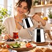 Picture of Serenk Traditional Turkish Tea Pot, 18/10 Stainless Steel, Rapid Boil Stove Top
