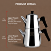 Picture of Serenk Traditional Turkish Tea Pot, 18/10 Stainless Steel, Rapid Boil Stove Top