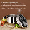 Picture of Serenk 6L Stainless Steel Pressure Cooker, Dishwasher Safe, Induction Compatible, Safety Lock