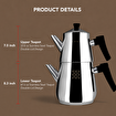 Picture of Serenk Definition Stainless Steel Tea Pot Set, 18-10 Stainless Steel Tea Kettle