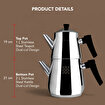 Picture of Serenk Definition Stainless Steel Tea Pot Set, 18-10 Stainless Steel Tea Kettle