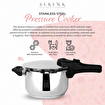 Picture of Serenk Modernist 5 L Pressure Cooker - 18/10 Stainless Steel, Induction Safe, Secure Lock