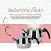 Picture of Serenk Modernist Steel Teapot | 1 L Teapot, 1.5 L Bottom, Induction Compatible, Stainless Steel