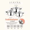 Serenk Modernist 6 Parça Çelik Tencere Seti, 18/10 Paslanmaz Çelik, 18-22-26 cm. ürün görseli