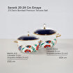 Serenk 20-24 Cm Emaye 2'li Derin Bombeli Premium Tencere Seti. ürün görseli