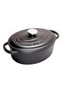 Picture of Sürel Cast iron oval casserole   23X29 cm black