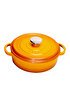 Picture of Sürel Cast iron round shallow casserole   24 cm orange