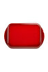 Picture of Sürel Cast iron rectangular deep tray   23X31 cm red