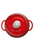 Picture of Sürel Cast iron round casserole      20 cm  degrade red