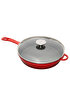 Picture of Sürel Cast iron glass lid  fry pan 28 cm red