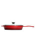 Picture of Sürel Cast iron glass lid  fry pan 28 cm red