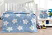 Picture of Dolce Bonita Home Cotton Baby Blanket Star, Light Blue