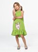Picture of Casabony Deer Ruffled Green Girl Dress 3 Years