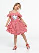 Picture of Casabony Checked Ruffled Sleeve Girl Dress 3 Years