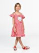 Picture of Casabony Checked Ruffled Sleeve Girl Dress 3 Years