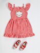 Picture of Casabony Checked Ruffled Sleeve Girl Dress 3 Years