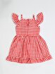 Picture of Casabony Checked Ruffled Sleeve Girl Dress 3 Years