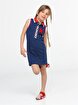 Picture of Casabony Casa Polo Neck Girls Navy Dress 3 Years