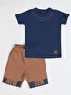Picture of Casabony New Gen Brown Shorts + T-shirt Set 3 Years