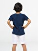 Picture of Casabony Bow White Denim Shorts + T-shirt Set 3 Years