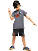 Picture of Casabony Wild Dino Grey Denim Shorts + T-shirt Set 3 Years