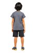 Picture of Casabony Wild Dino Grey Denim Shorts + T-shirt Set 3 Years