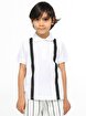 Casabony Beyaz Çizgi Desenli Polo T-shirt  3 YAŞ. ürün görseli