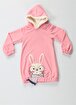Picture of Casabony Bunny Soft Hooded Pink Girls Dress 3 Years