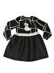 Picture of Casabony Swan Jacquard Black Girl Dress 3 Years