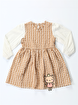 Picture of Casabony Beige Cat Woven Dress 3 Years