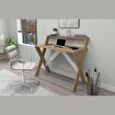 X Ayaklı Raflı Ders Çalışma Masası 50x90 cm Atlantik Çam resmi
