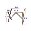 X Ayaklı Raflı Ders Çalışma Masası 50x90 cm Atlantik Çam resmi