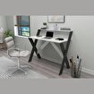 X Ayaklı Raflı Ders Çalışma Masası 50x90 cm Antrasit - Beyaz resmi