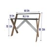 X Ayaklı Raflı Ders Çalışma Masası 50x90 cm Çam - Antrasit resmi