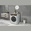 Çamaşır Makinesi Dolabı 89x65 cm Çam - Beyaz resmi
