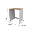 Çamaşır Makinesi Dolabı 89x65 cm Çam - Beyaz resmi